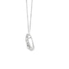 Dije en oro blanco de 14K con diamante de 0.05 ct, diseño encantador
