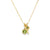 Dije en oro amarillo de 14K con diamante de 0.05 ct y piedra de 0.70 ct, diseño vibrante