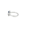 Anillo para dama en oro blanco de 14K con diamante de 0.13 ct, distinción clásica