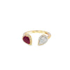 Anillo para dama en oro de 14K con diamante de 0.14 ct, sofisticación refinada