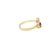 Anillo para dama en oro de 14K con diamante de 0.14 ct, sofisticación refinada