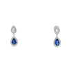 Aretes femeninos en oro blanco de 14K con diamantes de 0.22 ct, elegancia brillante