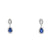 Aretes femeninos en oro blanco de 14K con diamantes de 0.22 ct, elegancia brillante