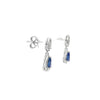 Aretes femeninos en oro blanco de 14K con diamantes de 0.22 ct, elegancia brillante