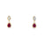 Aretes en oro de 14K bicolor con diamantes de 0.22 ct, diseño delicado
