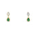 Aretes bicolor en oro de 14K con diamantes de 0.21 ct, brillo sutil