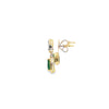 Aretes bicolor en oro de 14K con diamantes de 0.21 ct, brillo sutil