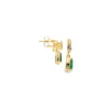 Aretes bicolor en oro de 14K con diamantes de 0.21 ct, brillo sutil