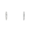 Aretes en oro blanco de 18K con diamante de 0.27 ct y baguet de 0.50 ct, estilo radiante