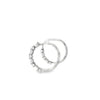 Aretes en oro blanco de 18K con diamante de 0.27 ct y baguet de 0.50 ct, estilo radiante