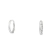 Aretes en oro blanco de 18K con diamante de 0.27 ct y baguet de 0.50 ct, estilo radiante
