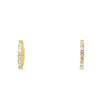 Aretes de oro amarillo de 18K con diamante de 0.27 ct y topacio azul de 0.48 ct, diseño vibrante