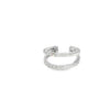 Aretes femeninos en oro blanco de 18K con diamantes de 0.15 ct, diseño clásico