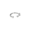 Aretes de oro blanco de 18K con diamantes de 0.16 ct, elegancia discreta