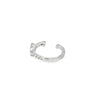 Aretes en oro blanco de 18K con diamantes de 0.11 ct, estilo moderno