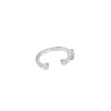 Aretes en oro blanco de 18K con diamantes de 0.11 ct, estilo moderno