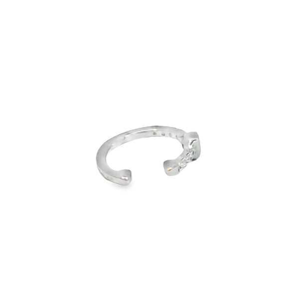 Aretes en oro blanco de 18K con diamantes de 0.11 ct, estilo moderno