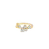 Aretes femeninos en oro amarillo de 18K con diamantes de 0.17 ct, elegancia sutil