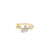 Aretes femeninos en oro amarillo de 18K con diamantes de 0.17 ct, elegancia sutil