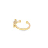 Aretes femeninos en oro amarillo de 18K con diamantes de 0.17 ct, elegancia sutil
