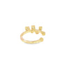 Aretes femeninos en oro amarillo de 18K con diamantes de 0.17 ct, elegancia sutil