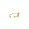 Aretes femeninos en oro amarillo de 18K con diamantes de 0.17 ct, elegancia sutil