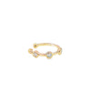 Aretes en oro amarillo de 18K con diamantes de 0.13 ct, estilo refinado