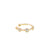 Aretes en oro amarillo de 18K con diamantes de 0.13 ct, estilo refinado