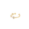 Aretes en oro amarillo de 18K con diamantes de 0.13 ct, estilo refinado