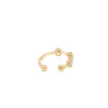 Aretes en oro amarillo de 18K con diamantes de 0.13 ct, estilo refinado