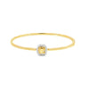 Brazalete femenino en oro de 18K con diamantes de 0.56 ct, estilo refinado