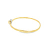 Brazalete femenino en oro de 18K con diamantes de 0.56 ct, estilo refinado