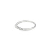 Churumbela en oro blanco de 14K con diamantes de 0.19 ct, diseño refinado