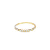 Churumbela en oro amarillo de 14K con diamantes de 0.19 ct, diseño delicado