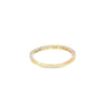 Churumbela en oro amarillo de 14K con diamantes de 0.19 ct, diseño delicado