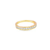 Churumbela de oro amarillo de 14K con diamantes de 0.33 ct, elegancia radiante