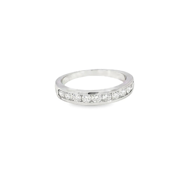 Churumbela en oro blanco de 14K con diamantes de 0.50 ct, diseño refinado