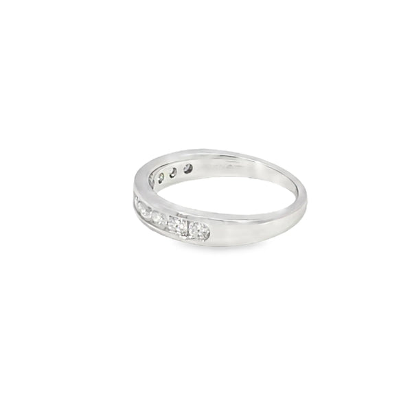 Churumbela en oro blanco de 14K con diamantes de 0.50 ct, diseño refinado