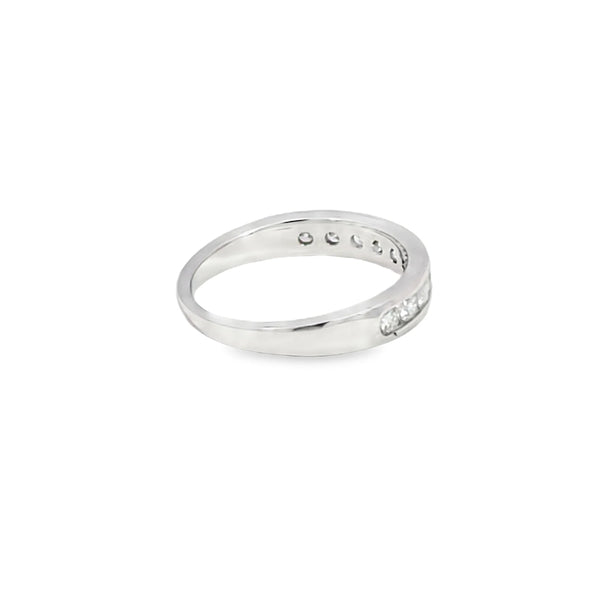 Churumbela en oro blanco de 14K con diamantes de 0.50 ct, diseño refinado
