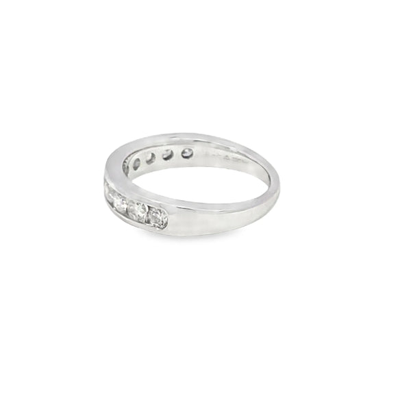 Churumbela en oro blanco de 14K con diamantes de 0.75 ct, lujo refinado