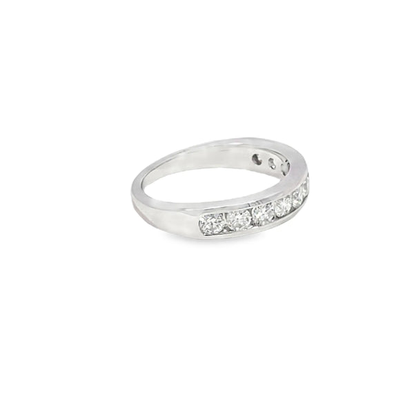 Churumbela en oro blanco de 14K con diamantes de 0.75 ct, lujo refinado