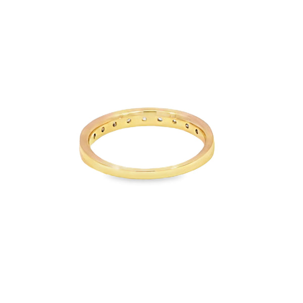 Churumbela femenina en oro amarillo de 14K con diamantes de 0.24 ct, estilo clásico