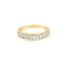 Churumbela de oro amarillo de 14K con diamantes de 0.71 ct, lujo radiante