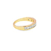 Churumbela de oro amarillo de 14K con diamantes de 0.71 ct, lujo radiante