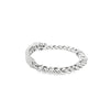 Esclava en oro blanco de 18K con diamantes de 1.88 ct, diseño majestuoso