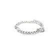 Esclava en oro blanco de 18K con diamantes de 1.88 ct, diseño majestuoso