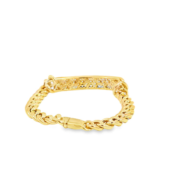 Esclava en oro amarillo de 18K con diamantes de 1.88 ct, lujo absoluto