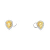 Aretes en 18K en oro blanco con 0.43ct en diamantes y 0.40 ct Yellow Fancy