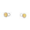 Aretes en 18K en oro blanco con 0.33ct en diamantes y 0.48 ct Yellow Fancy