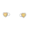 Aretes en 18K en oro blanco con 0.52ct en diamantes y 0.47 ct Yellow Fancy